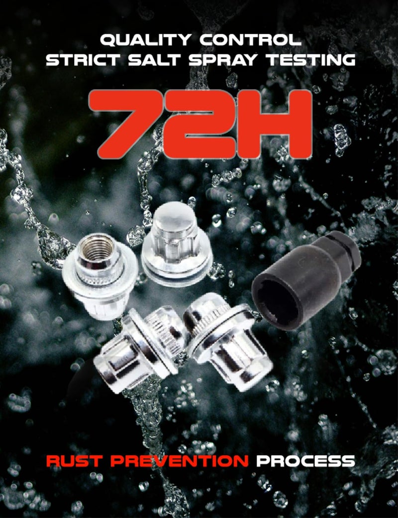 Veritek Performance Set of 4 Veritek 12x1.25mm 1.47 Inch OEM Mag Washer Style Factory Replacement Chrome Lug Nut Wheel Locks for Nissan Infiniti Factory Wheels - Image 5